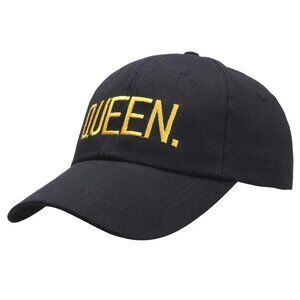 Queen. Baseball Cap Black, Yellow Letters, Hip Hop, Stylish, Party, Photo, Queen